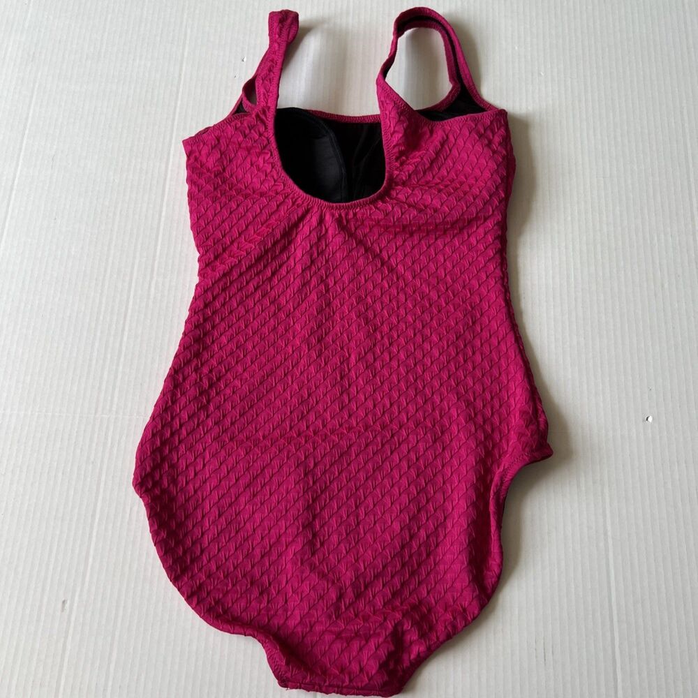 GOTTEX Sz 10 Magenta Diamond in the Rough 1 Pc Surplice Style Swimsuit - Picture 6 of 9